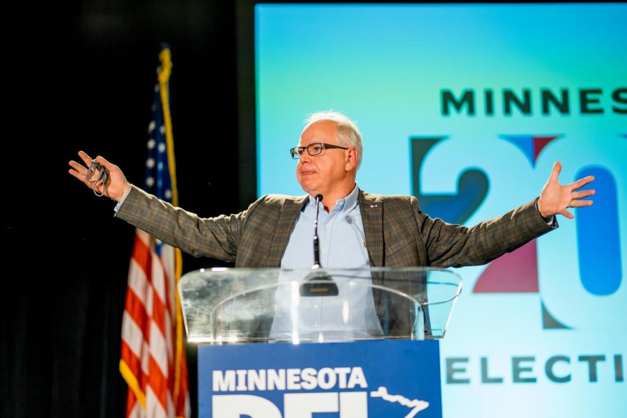 Governor Walz addresses the DFL party on November 3rd.
