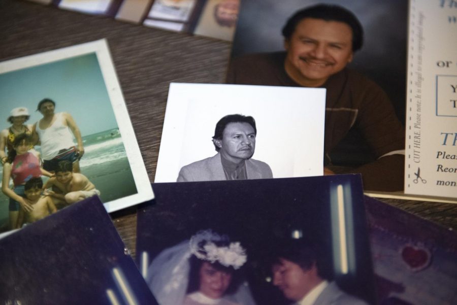 An old photo of Gregorio Montejo sits on the floor of the family’s apartment in Mankato, Minn. on Sunday, Nov. 22.