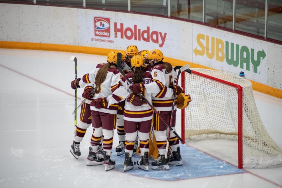 The University of Minnesota women’s hockey team plays against Ohio State at Ridder Arena on Nov. 21, 2020. The Gophers ended the night with a 4-0 win.