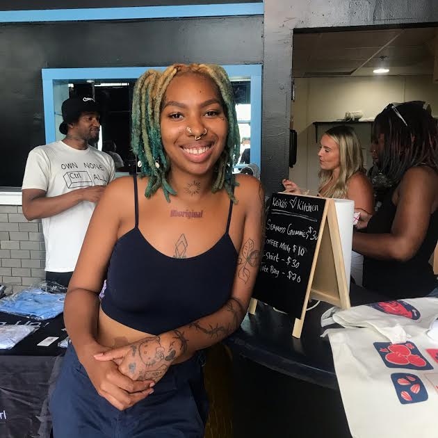 Mykela+Jackson+poses+for+a+portrait+at+the+Black+Business+Pop-up+Shop%E2%80%99s+second+annual+Juneteenth+event.