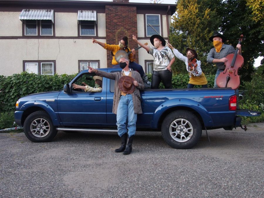 The Pickup Truck Opera cast workshopping the show back in 2020. Courtesy of Scotty Reynolds.
