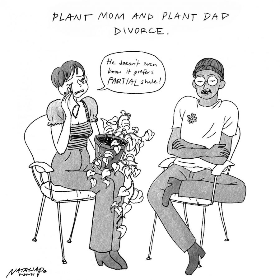 Editorial cartoon: He wants his ceramic giraffe planter back