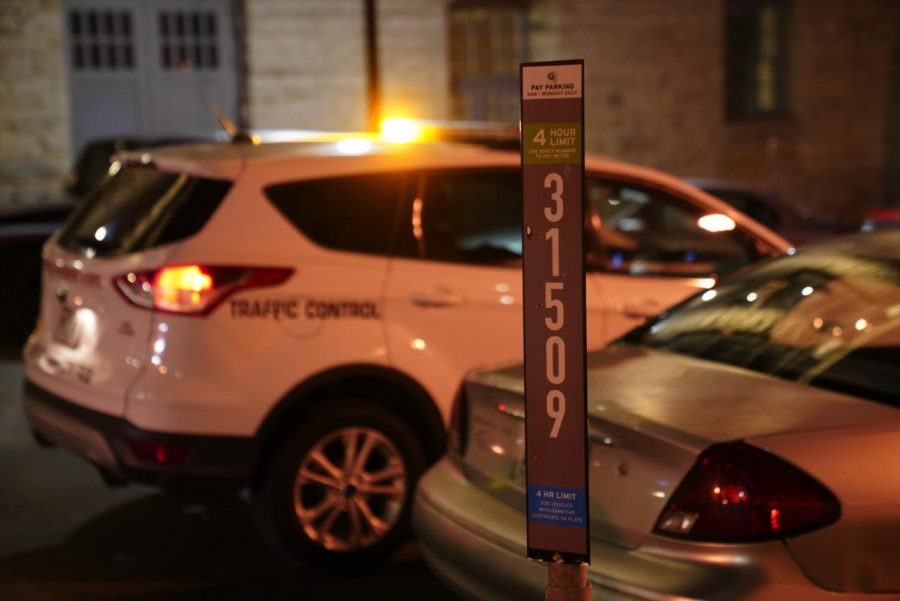 A parking meter in Minneapolis on Tuesday, Nov. 16. The City of Minneapolis has added a night shift for traffic control officers to respond to parking violations, shifting some responsibilities away from MPD officers.