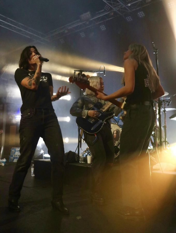 The Aces perform in the band’s show at Fine Line on Tuesday, Nov. 30. Minneapolis is one stop on their tour for their album, Under My Influence, released in 2020.