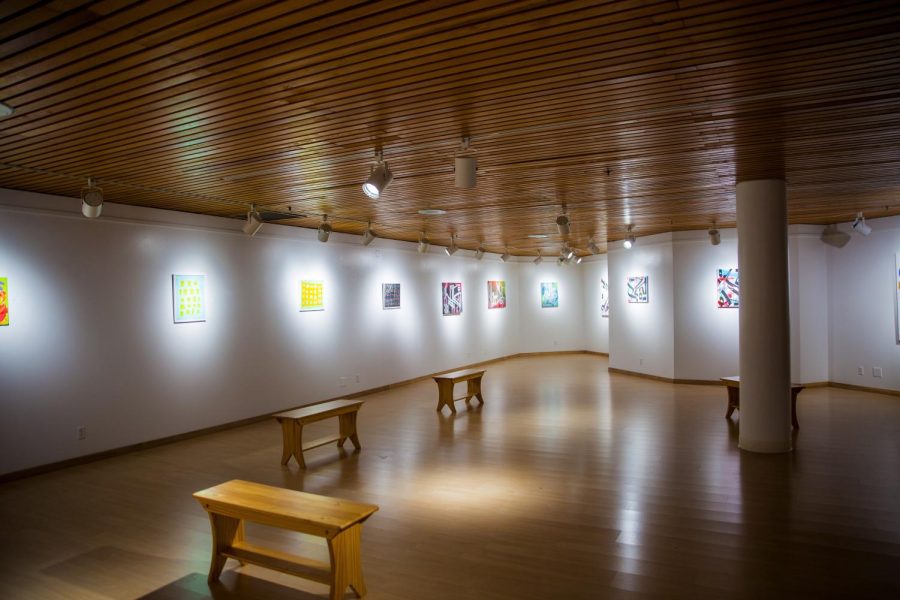 “Stratified Silhouettes” is the current collection on the walls of the Paul Whitney Larson Art Gallery in the St. Paul Student Center. The collection shows how colors, shadows and abstract shapes bring life to pieces.