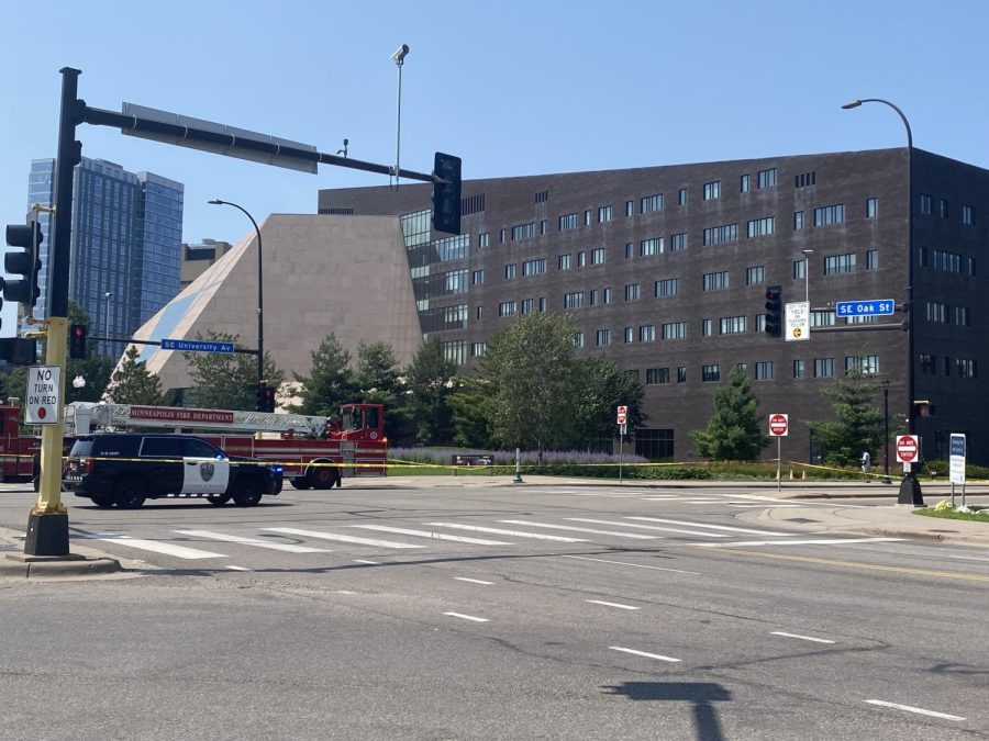 The Minneapolis Fire Department blocked streets off to traffic around Williams Arena and evacuated several surrounding buildings. 