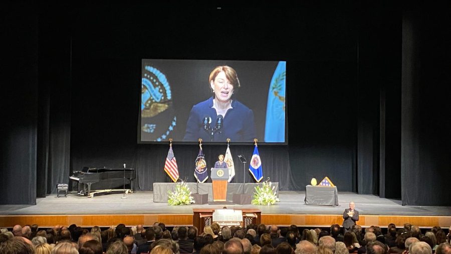 Klobuchar also came to the University in May to attend Walter Mondales memorial service. 