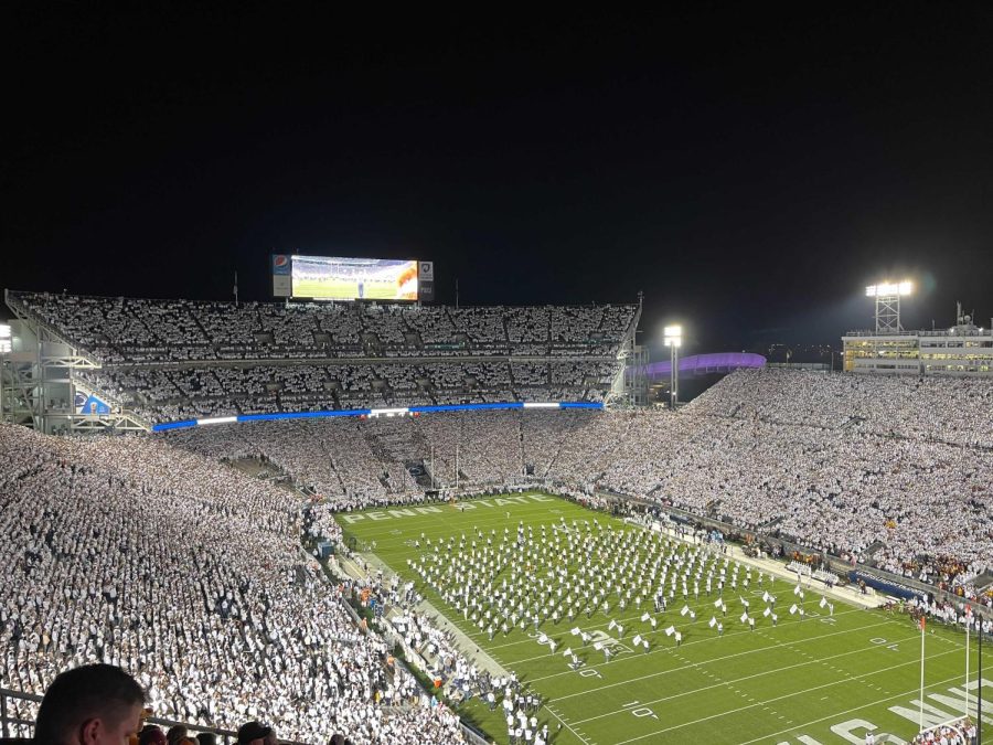 It was Penn States annual whiteout-themed game. 