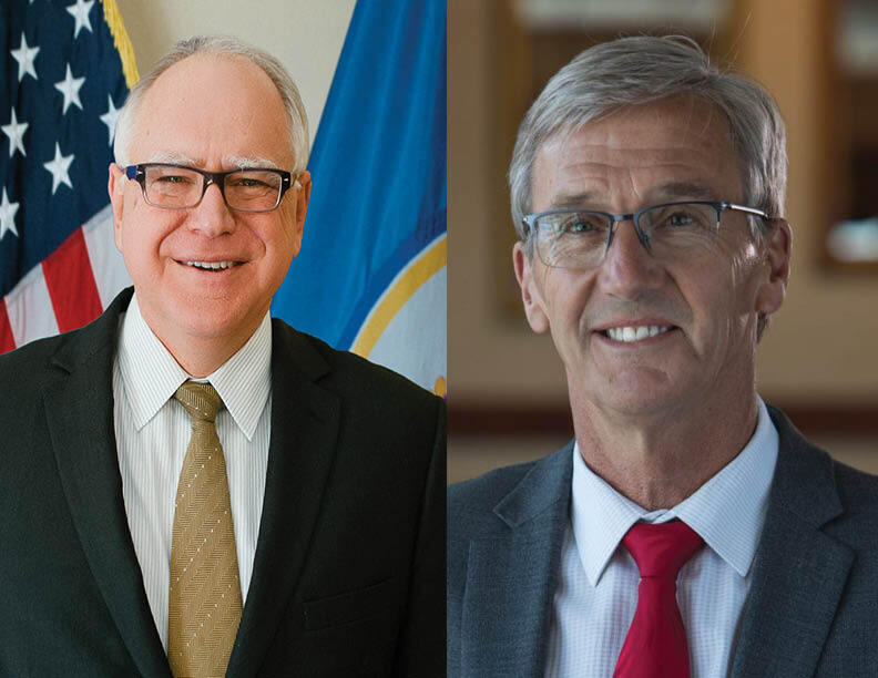 This is Jensen and Walzs first debate since August. The two will hold one more radio debate on Oct. 28 before Novembers election. Photos courtesy of the Walz and Jensen campaigns.  