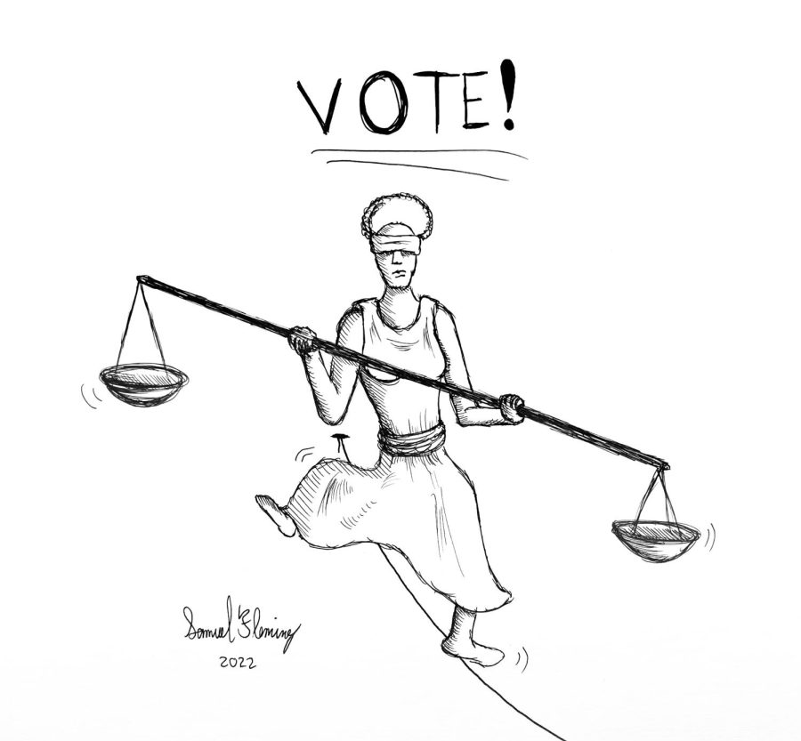 Editorial Cartoon: Walking on a tightrope