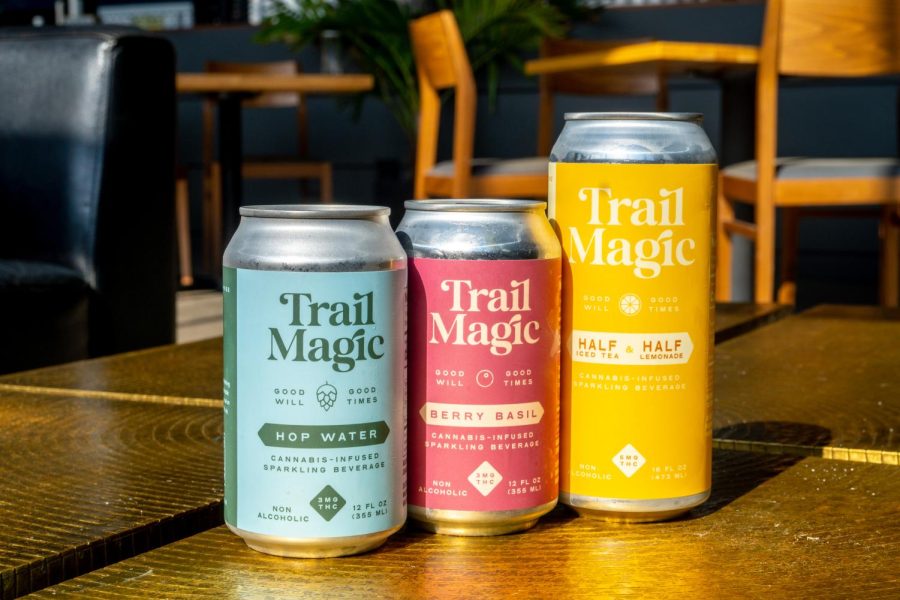 Three kinds of Trail Magic, a THC beverage  available for sale in Minnesota.