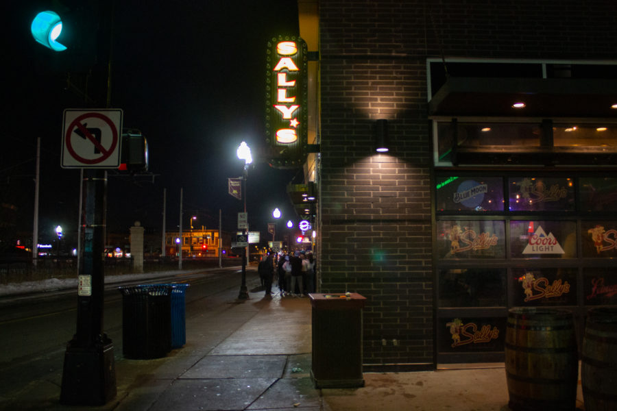 Sallys Saloon is one of the eight bars surrounding campus that typically attracts a large crowd. 