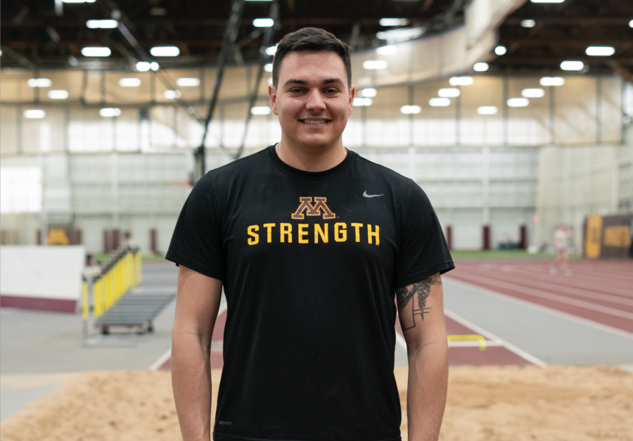 The hammer throw group is ranked first in the nation and Kostas Zaltos, a 23-year-old international student from Greece, is leading the group. 
