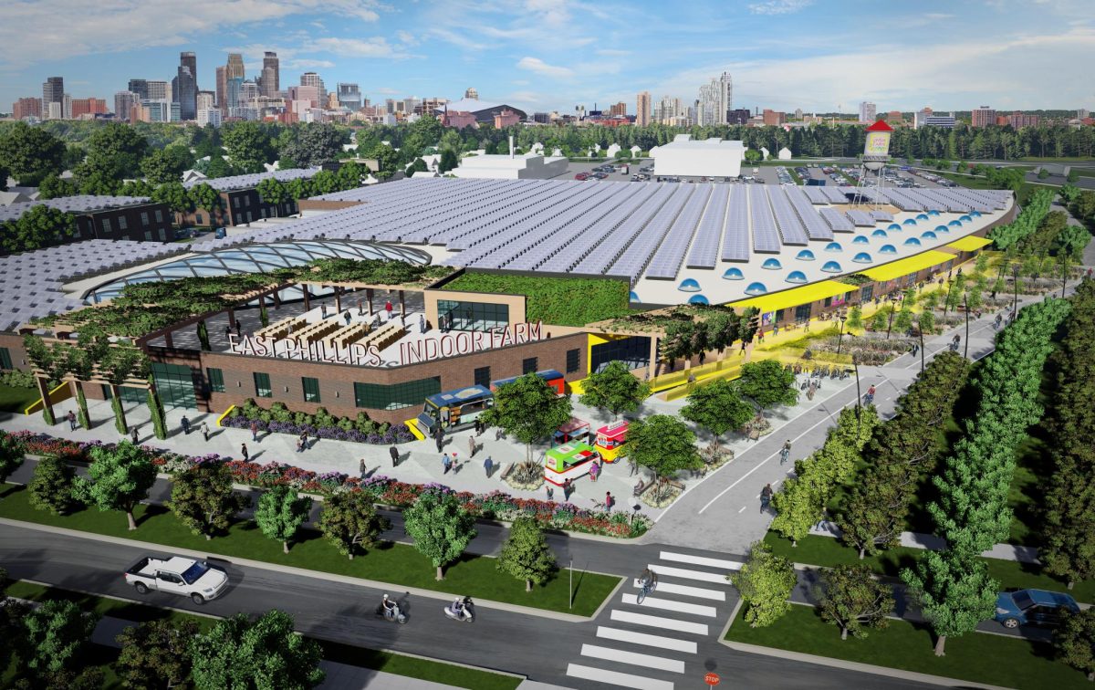 A digital rendering of East Phillips Urban Farm’s planned design. Graphic courtesy of East Philips Neighborhood Institute.
