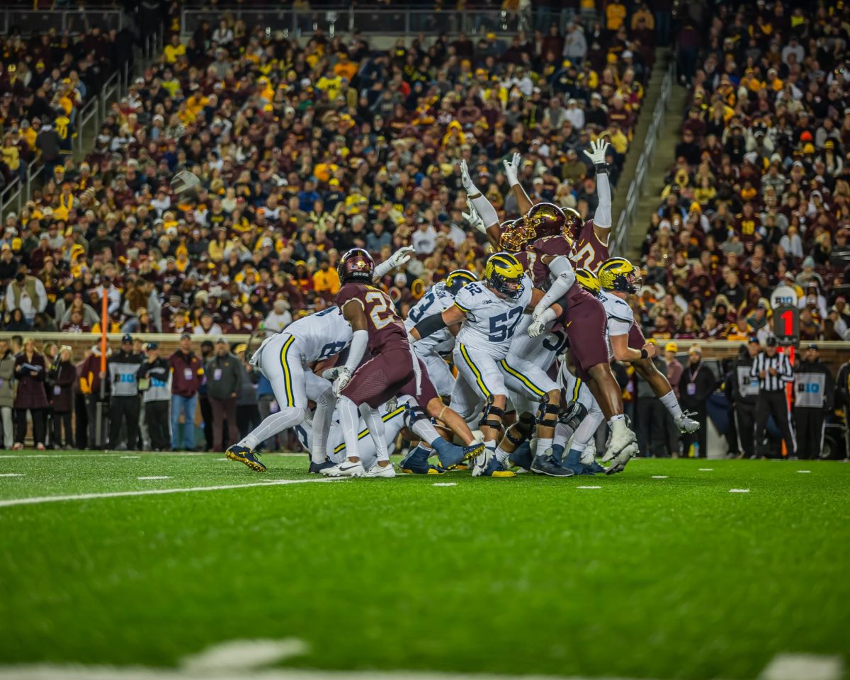 Michigan scores a touchdown against The Minnesota Gophers playing against the Michigan Wolverines on Saturday, Oct. 7, 2023. The Gophers ended up losing with a score of 10-52. 