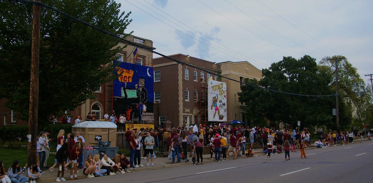 Frat row on University Avenue during this years homecoming game.