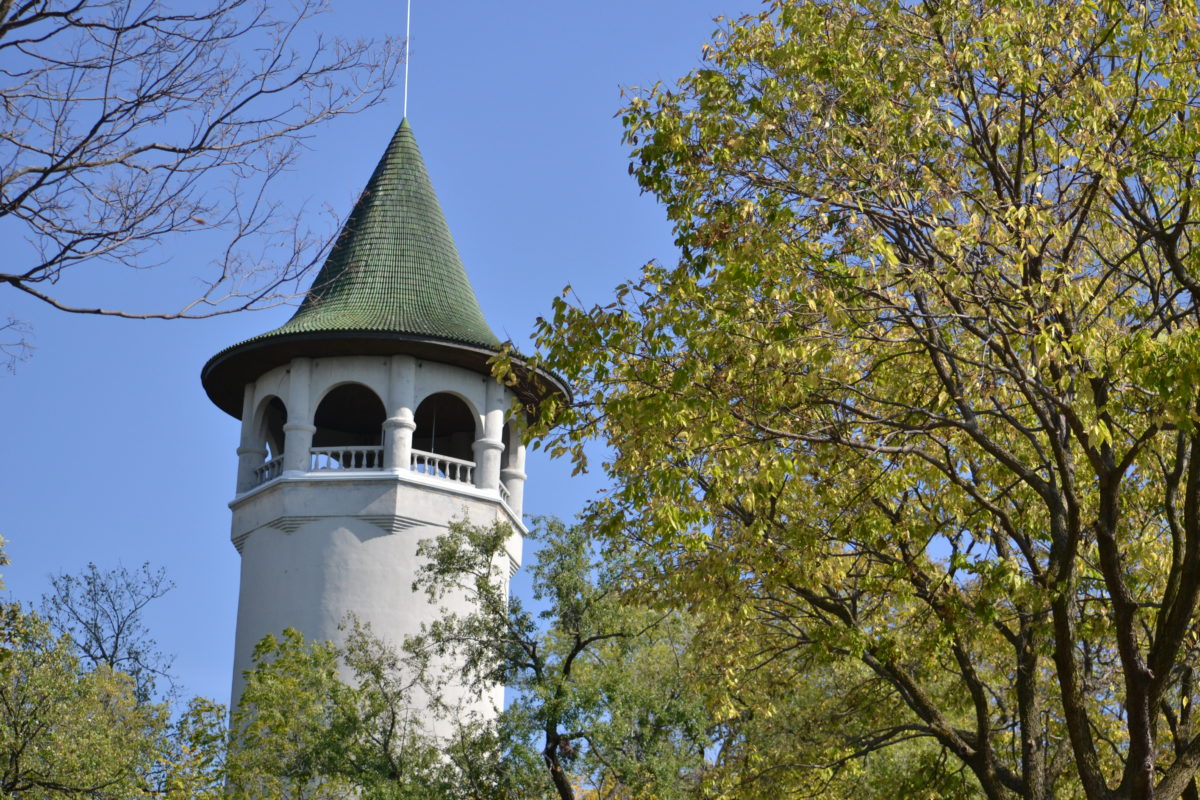 The Witch’s Hat Water Tower in Prospect Park, Minneapolis on Monday, Oct. 2 2023.