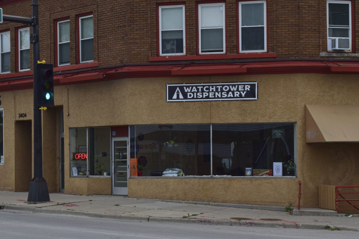 Watchtower Dispensary on University Avenue, October 4th, 2023.