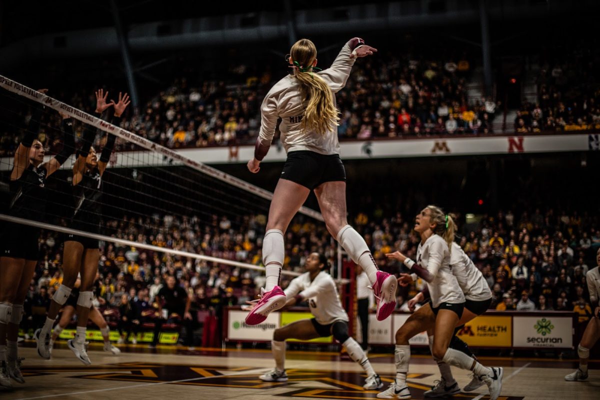 ”Mckenna can fly,” Greg said in an interview with the Minnesota Daily on Oct. 17. Mckenna Wucherer on Oct. 15, 2023.