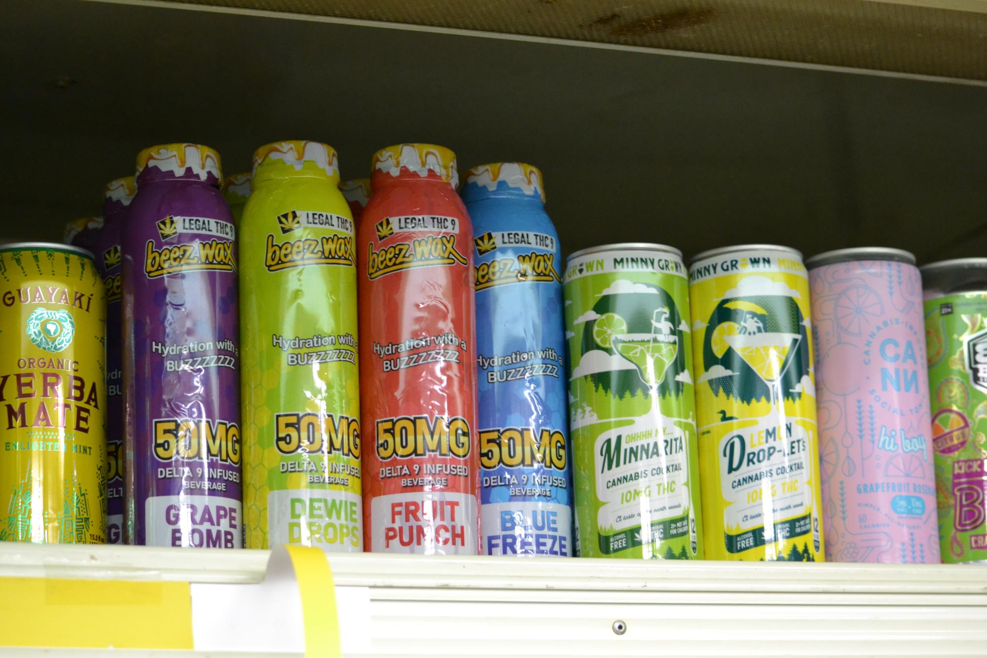 THC drinks are stocked up at Joe’s Market in Como, on Nov. 26, 2023.