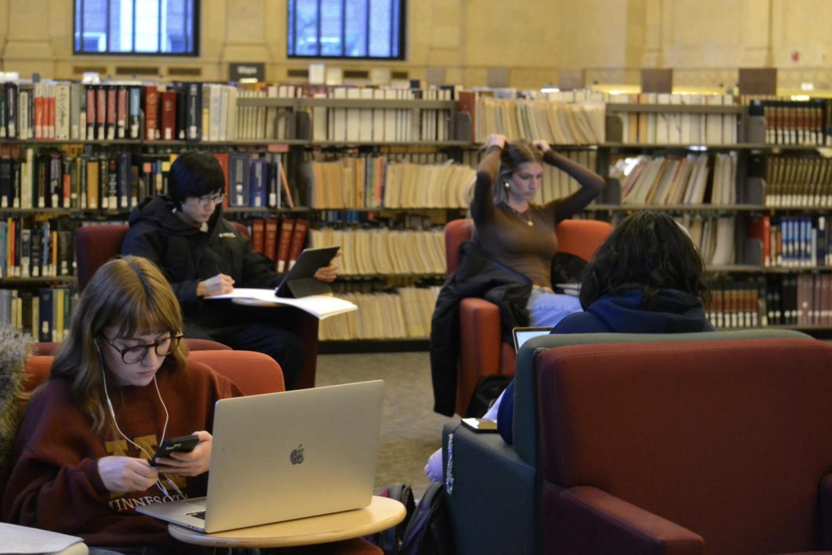 Walter Library on East Bank wins a poll for the best study spot on campus, on Tuesday, Dec. 5, 2023.