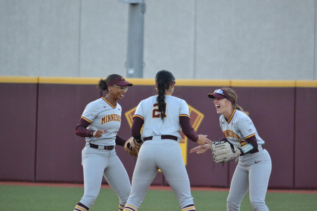 University of Minnesota softball faces off against Concordia University at their home field, Jane Sage Cowles Stadium on Oct. 20, 2023. The Gophers won with a score of 3-2. 