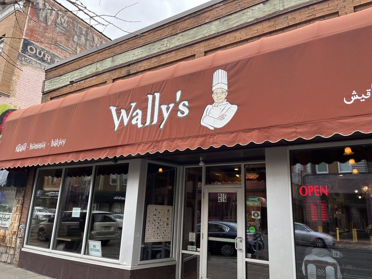 The exterior of Wallys Falafel and Hummus in Dinkytown. Restaurants such as Mim’s and Wally’s offer traditional Palestinian food such as falafel and hummus.