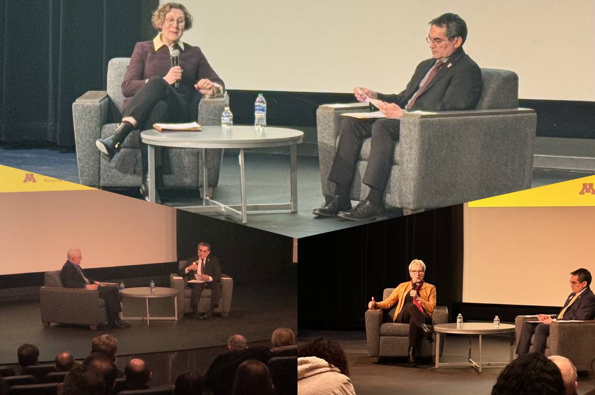 Candidates Cunningham, Holloway and Bloomberg were asked questions submitted by students and faculty during their visit to the Twin Cities campus. The interviews were conducted by CEHD Dean Michael Rodriguez.