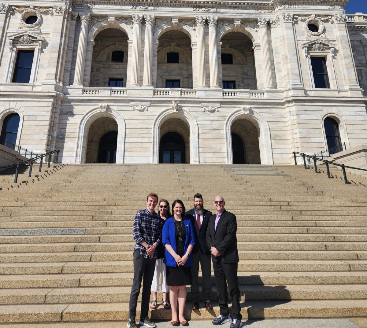 Members of the American Foundation for Suicide Prevention on State Capitol Day in Minnesota. April 9 is State Capitol Day, a day to advocate for new legislation surrounding mental health.