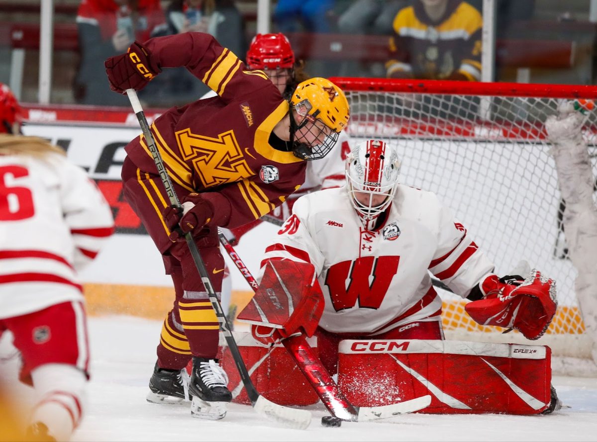 Josefin Bouveng had a goal and an assist in the 4-3 overtime loss against Wisconsin last weekend.
