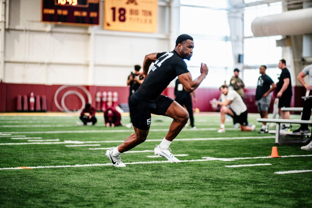 After recovering from knee surgery at the end of the regular season, Tyler Nubin stood out at Gopher Pro Day on Thursday, March 14. 