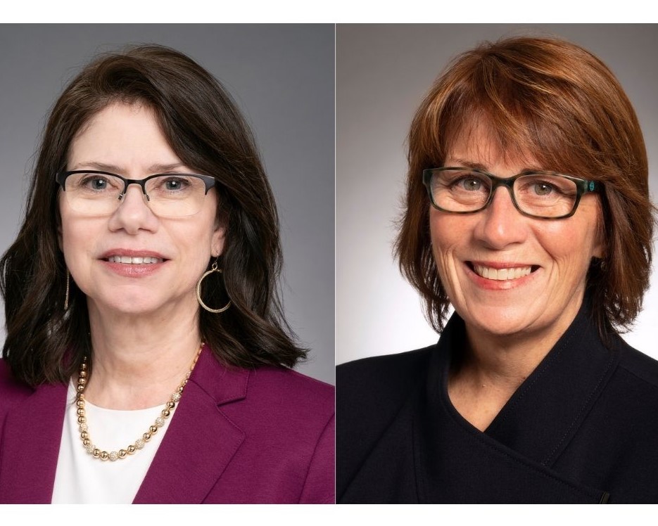 Sen. Kari Dziedzic (left) and Sen. Erin Murphy (right). Murphy served on the Minnesota Senate for four years before majority leadership. 