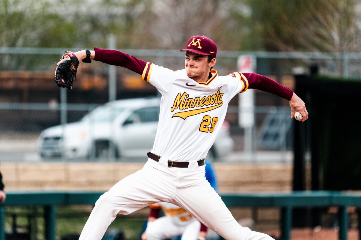 Gophers+pitcher+Sam+Kennedy+struck+out+a+career-high+seven+batters+in+a+career-high+three+scoreless+innings+on+Wednesday.