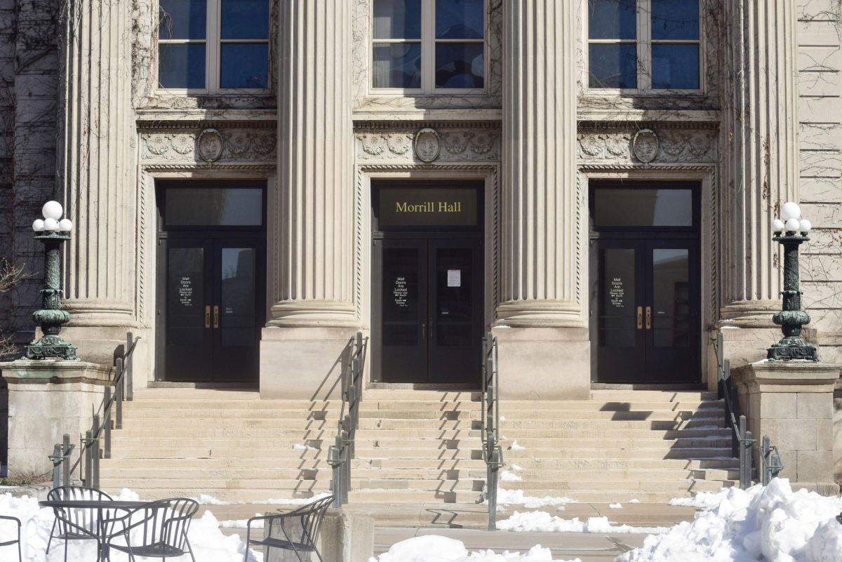 Morrill Hall on March 29. Actions taken by the University include scholarships, improved NAGPRA accountability, beginning the process to return the Cloquet Forestry Center to the Fond du Lac Band and research guidelines.
