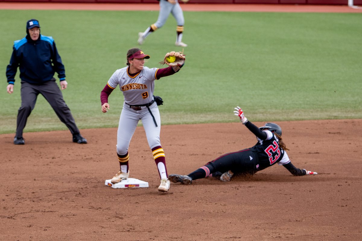Delanie Cox hit her first career triple in the Gophers’ 9-6 win in Game 2 of the series vs. Rutgers on April 20.
