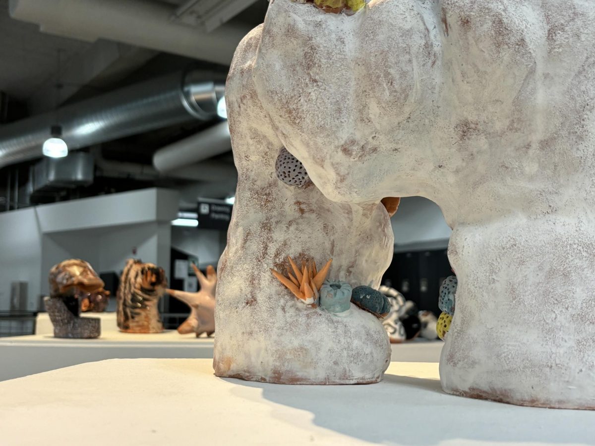 A ceramic sculpture is on display in Minneapolis, Minneapolis on Wednesday. The sculpture is part of the Regis Center for Art gallery Biological Entanglements: Life in Sculpture. The gallery is open until April 10. 