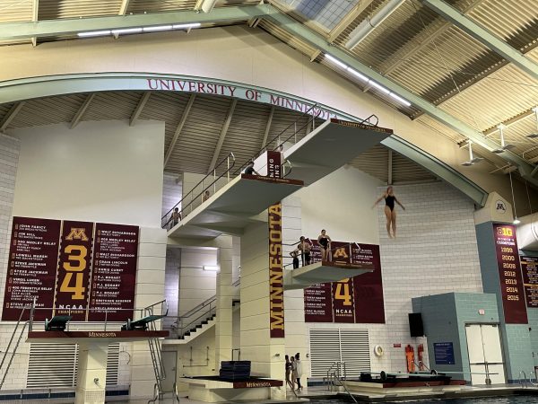 Ski U Drop was free and open to students and the public to take their turn on the different diving platforms.