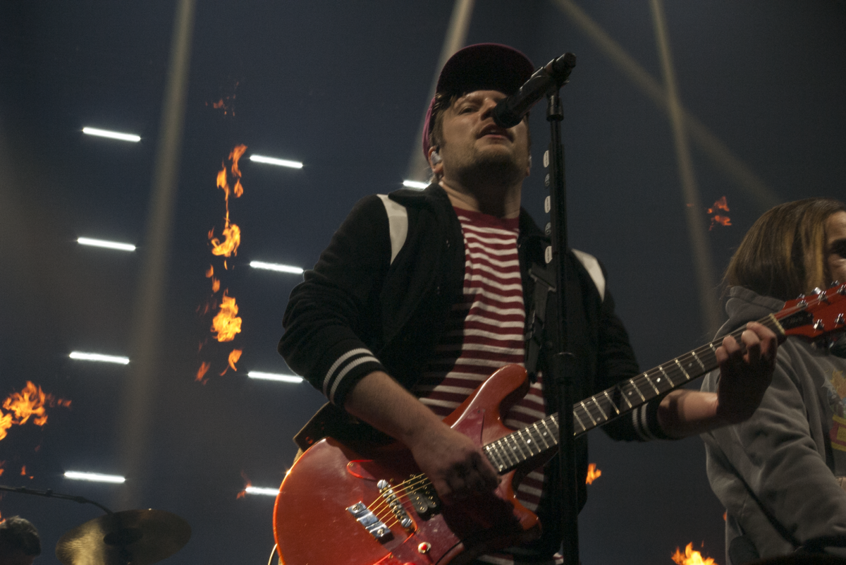 Patrick Stump performs at Target Center in Minneapolis, Minnesota. on Saturday. Along with his bandmates, Pete Wentz put on a dazzling performance at the local venue. 
