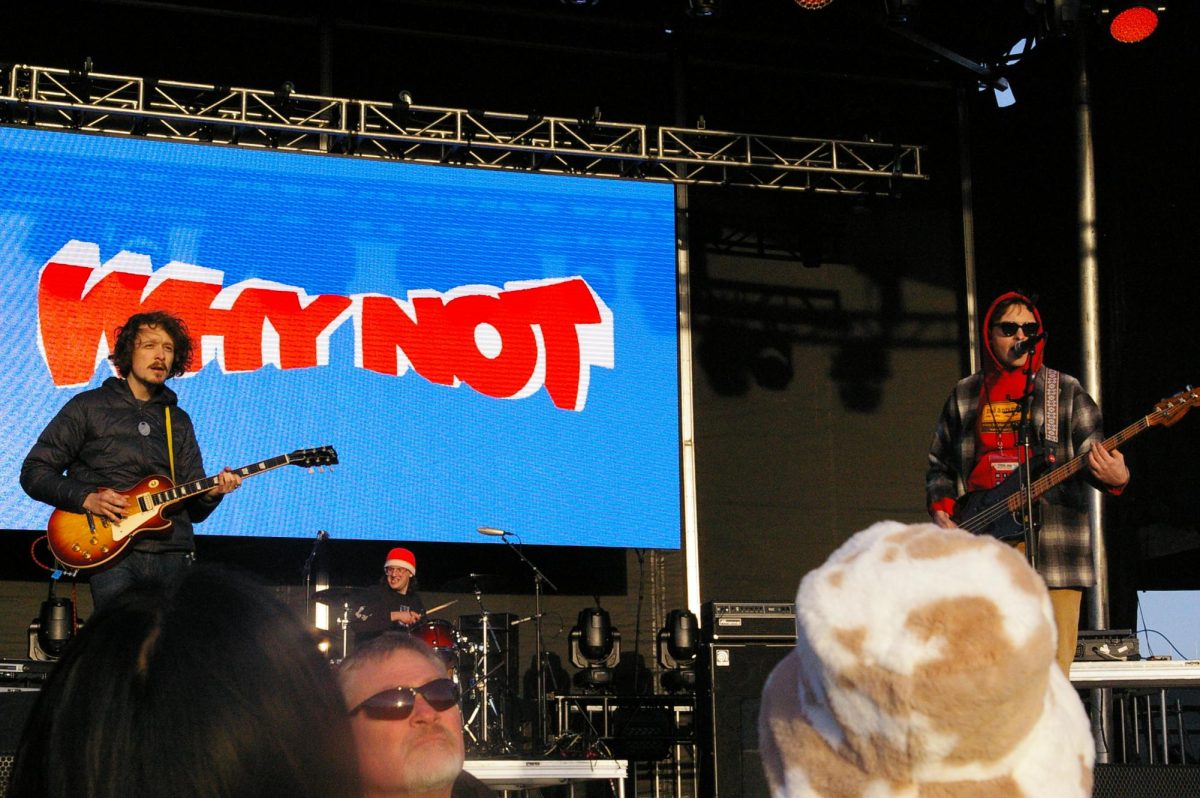 Wisconsin-based band WHY NOT performs at Spring Jam on Saturday. Along with live music, the festival had a variety of activities including fair rides and food trucks