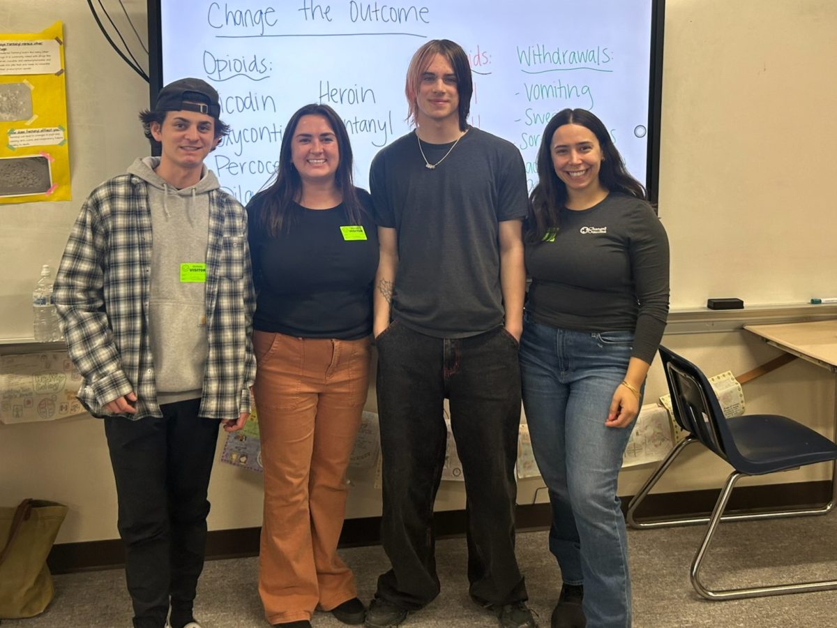 Change the Outcome spoke at Hasting High School on March 28 to educate youth about addiction.