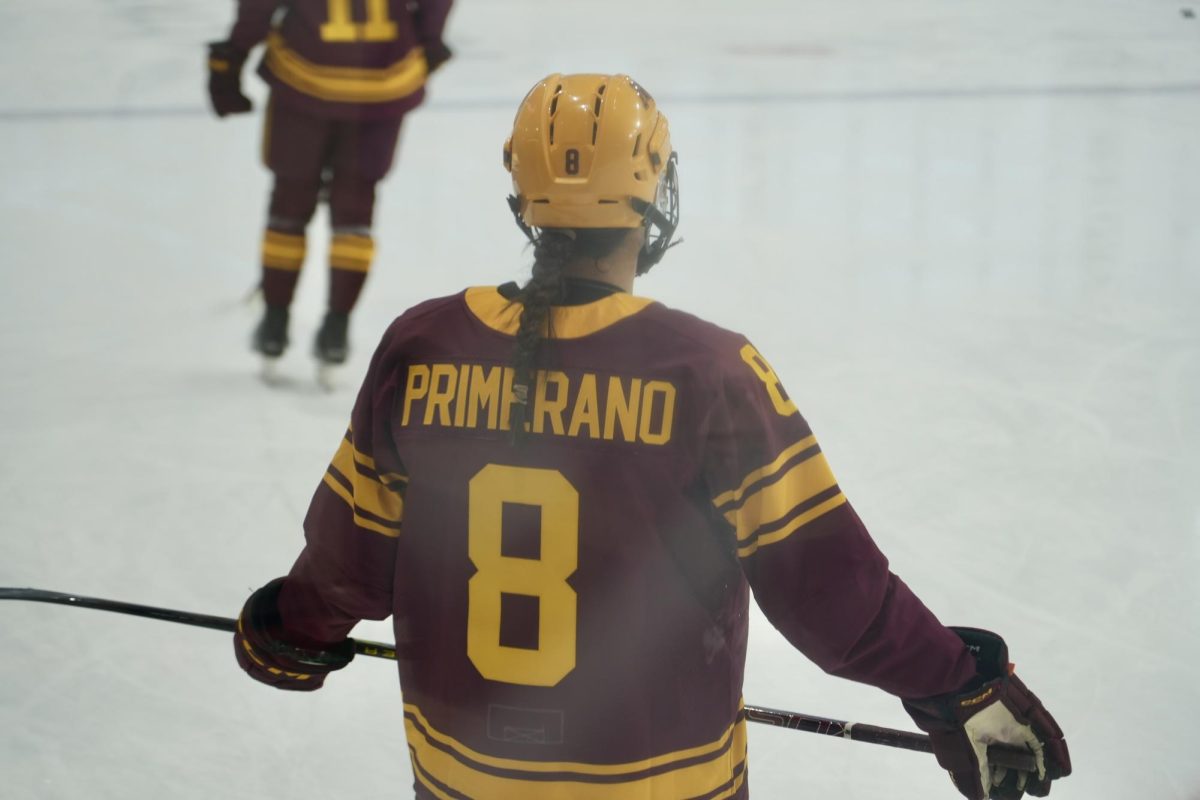 Chloe Primerano had three points in her Gopher debut against UConn. Courtesy of Parker Jelen, Gopher Athletics.