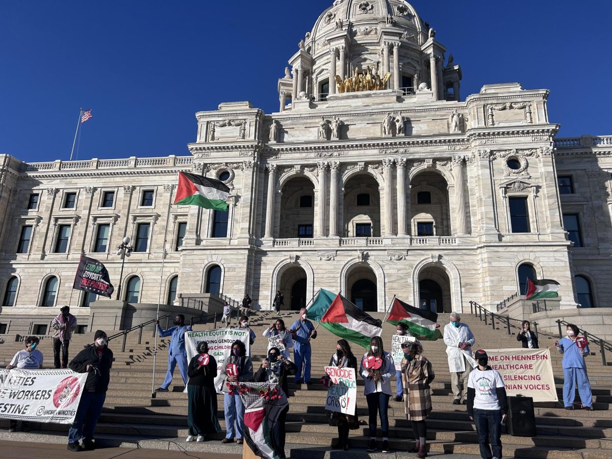 Groups across the Twin Cities united to speak about the silencing of health care providers.