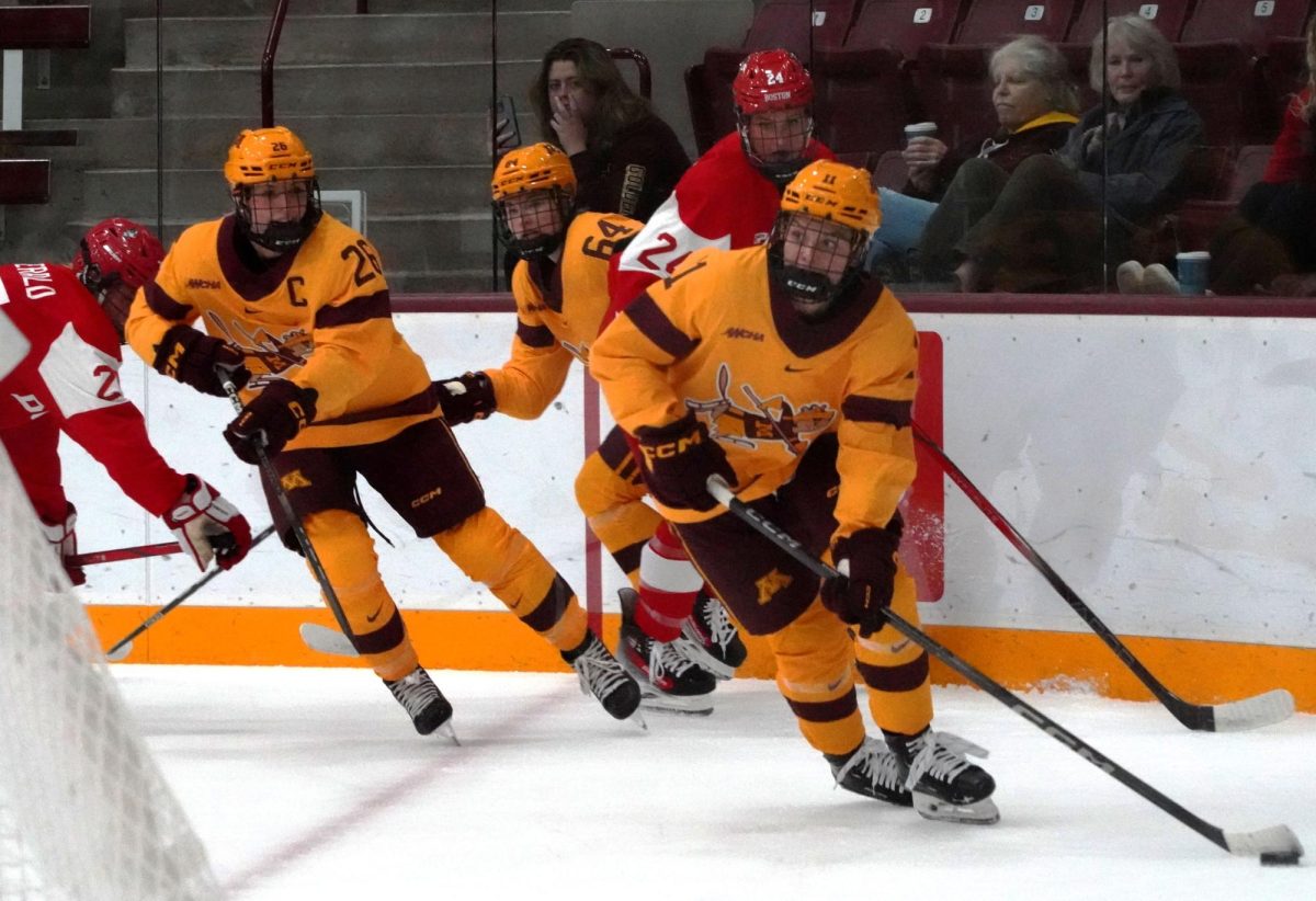 Gophers forward Josefin Bouveng has five points through four games this season.