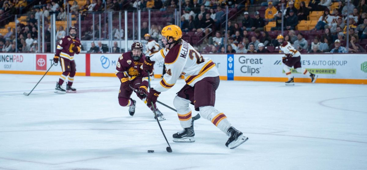 The University of Minnesota Golden Gophers fell 4-1 to the University of Minnesota Duluth Bulldogs on Saturday, Oct. 25 in Minneapolis, Minn.