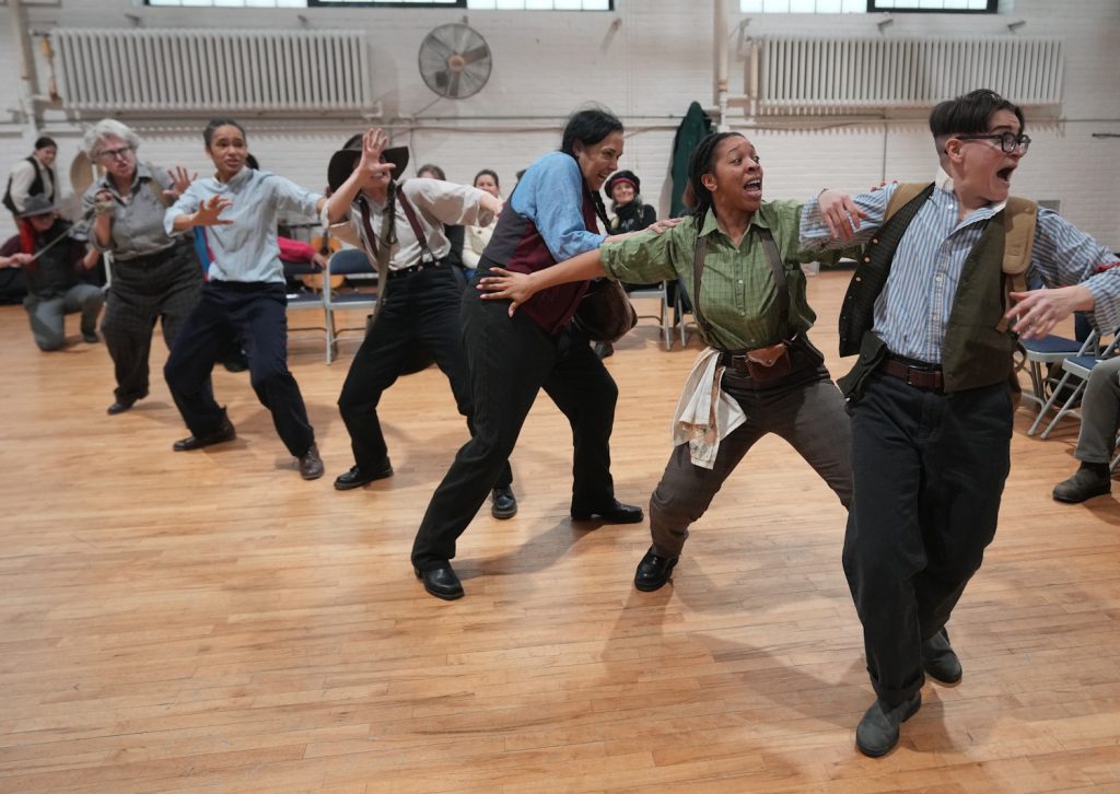 The cast of 'Men on Boats' brings a roaring river to life through fluid movement and simplistic props.