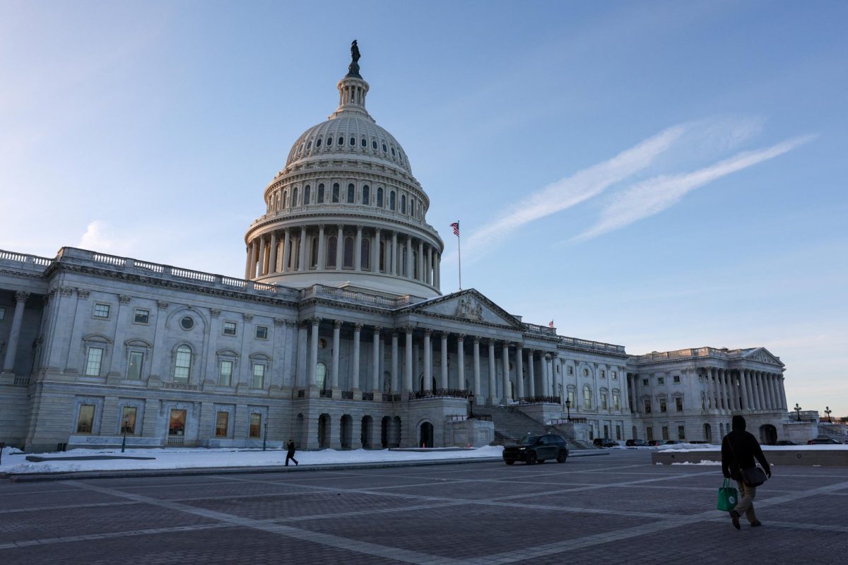 The sun sets on the U.S. Capitol building, on Capitol Hill in Washington, D.C., U.S., January 30, 2026. 