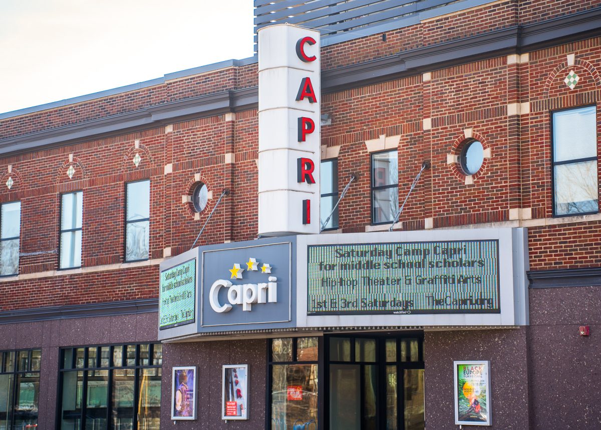 The Capri Theater in North Minneapolis, Mar. 3 2026. Open since 1927, the venue hosts concerts, film screenings and special events.