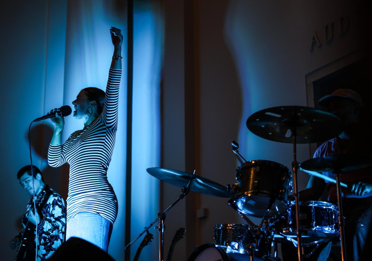 IAMJOY, featuring Rosie Castano as the lead singer, performs at the Minneapolis Institute of Art for the museum's Spring Forward event, on Thursday, March 26, 2026.