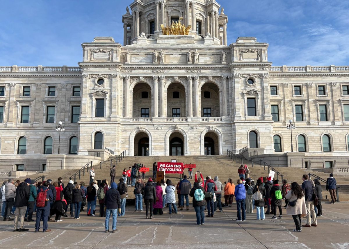 Moms Demand Action and other activists advocate for more gun violence prevention laws at the State Capitol. | Courtesy of Leah Kondes, Moms Demand Action Minneapolis Chapter