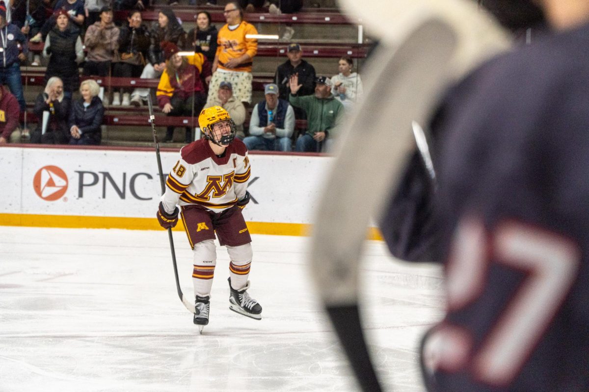 Gophers forward Abbey Murphy the last time Ohio State University came to Ridder Arena, Oct. 19.